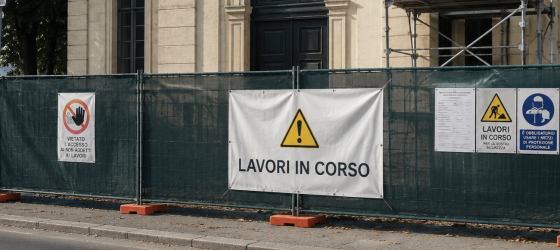 Segnalazione di lavori in corso